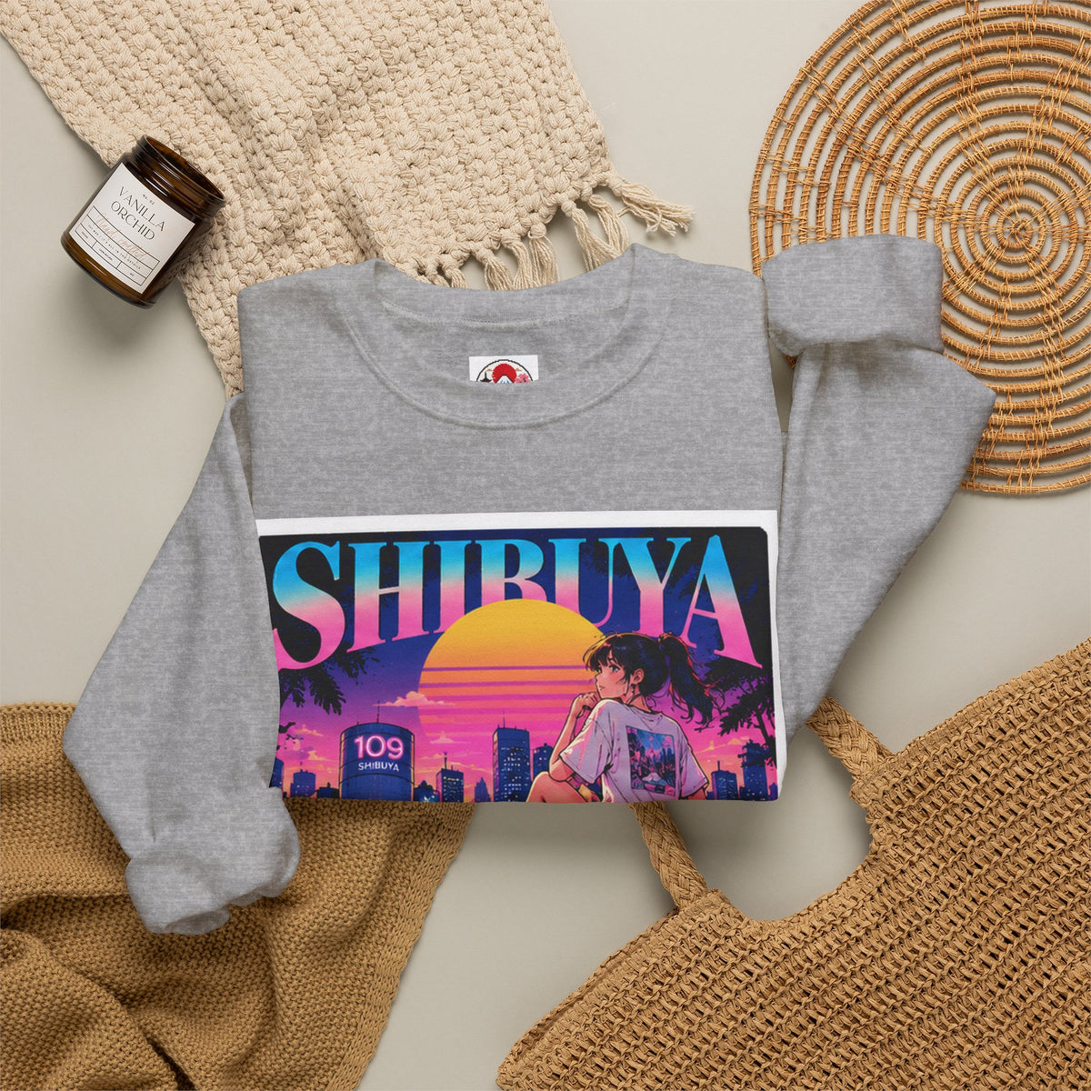 Shibuya Sky 6 Tokyo Neon Anime Crewneck Sweatshirt