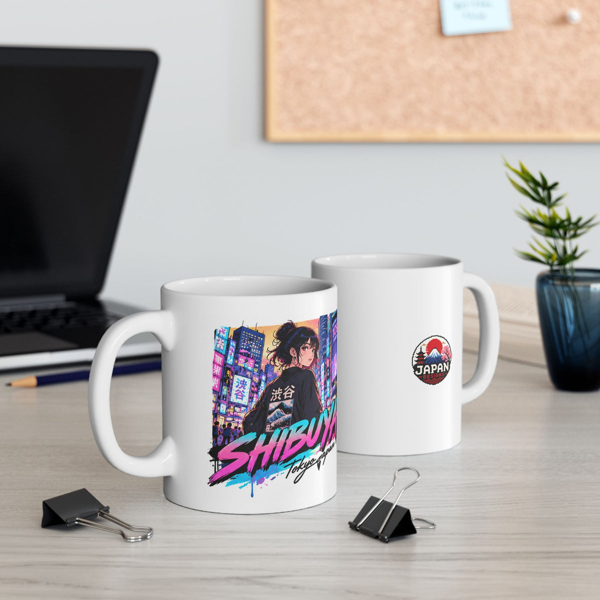 Shibuya Sky 5 Tokyo City Pop Night City Coffee Mug - Shibuya Neon Retro Vaporwave 11oz/15oz