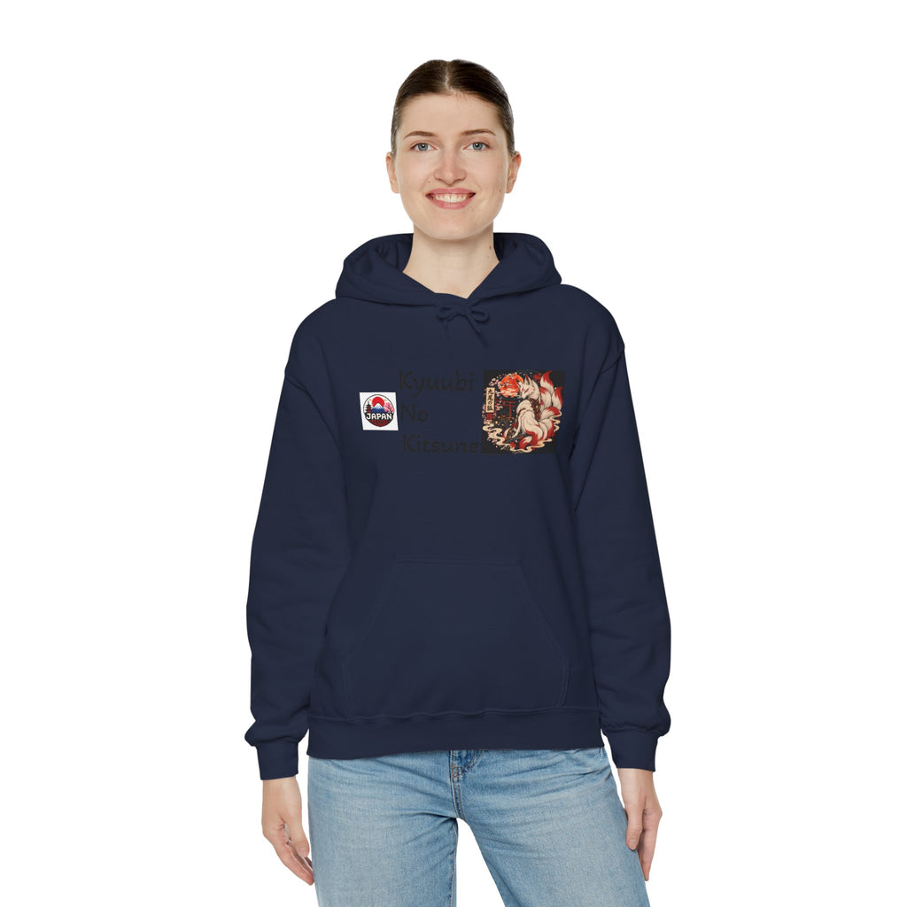 Japanese Fox Spirit Yokai Halloween Hoodie | Kyuubi No Kitsune Illustration