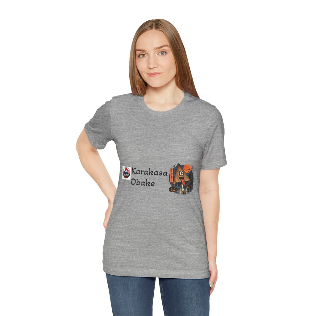 Karakasa Obake Halloween Illustration T-Shirt | Japanese Yokai Umbrella Design